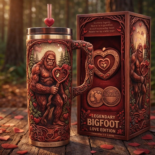 Bigfoot Valentine 2026 Handle Straw Tumbler🔥