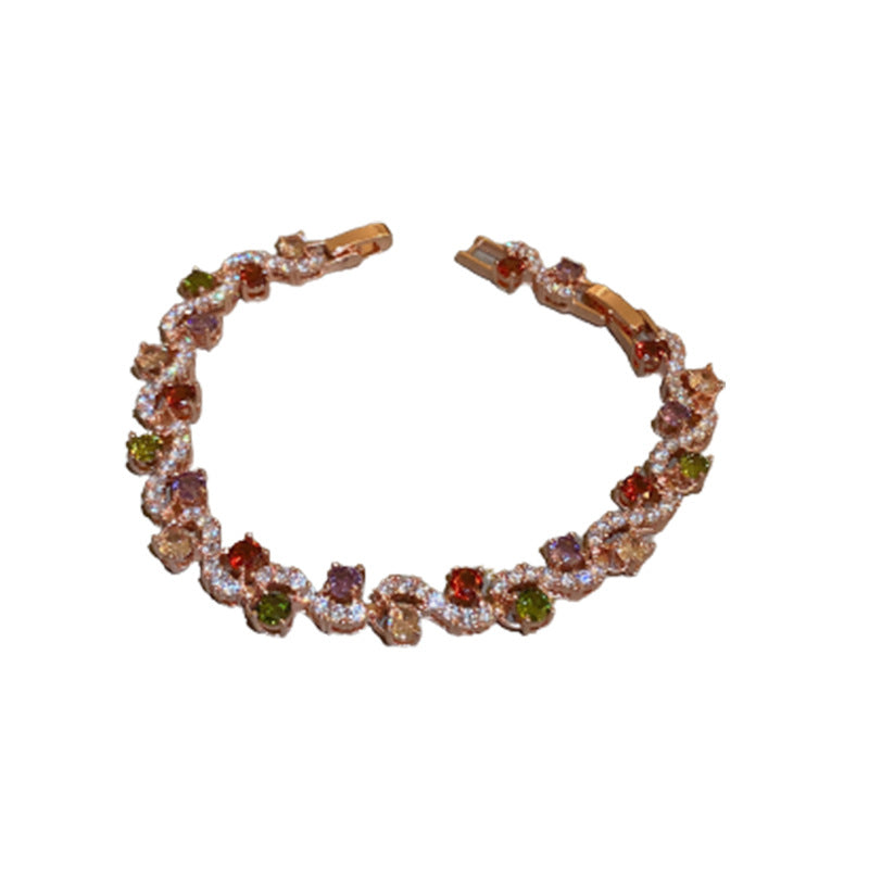 Zircon Wave Geometric Bracelet