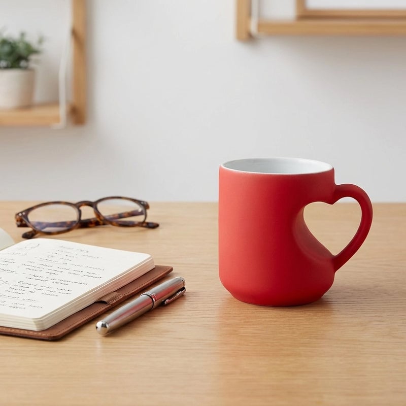 Heart-shaped Color-changing Ceramic Mug💋