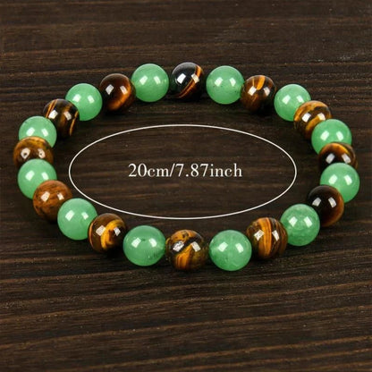 ✨Wealth Guardian Crystal Bracelet – Aventurine & Tiger-Eye💋