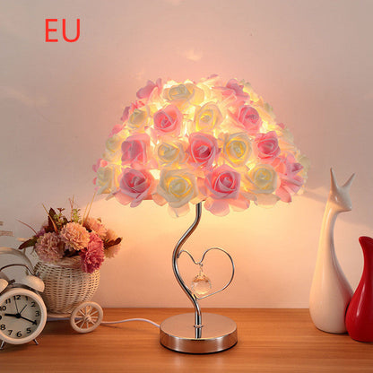 🌹Romantic Rose Petal Table Lamp with Heart-Shaped Base 🏆