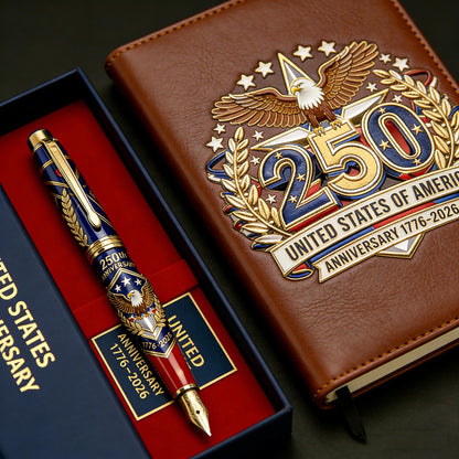 250th U.S. Anniversary Pen & Notebook Set🔥