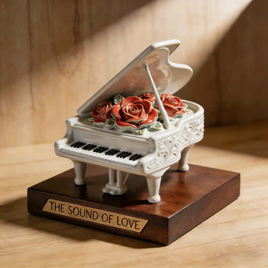 Personalized Valentine's Day Grand Piano with Rose Decoration