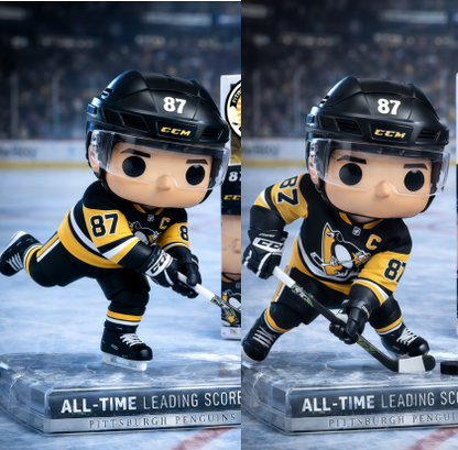 Sidney Crosby All Time Leading Scorer Figure Doll🏒🏆