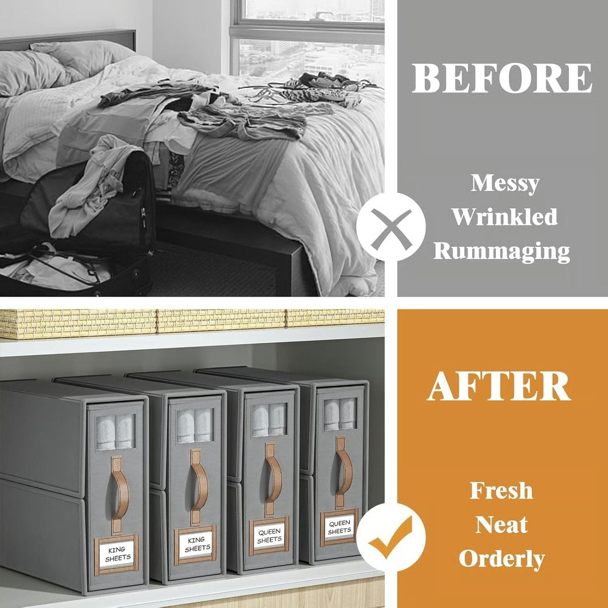 Foldable Sheet Storage Set – Keep Your Bedding Organized and Neat 🛏️✨