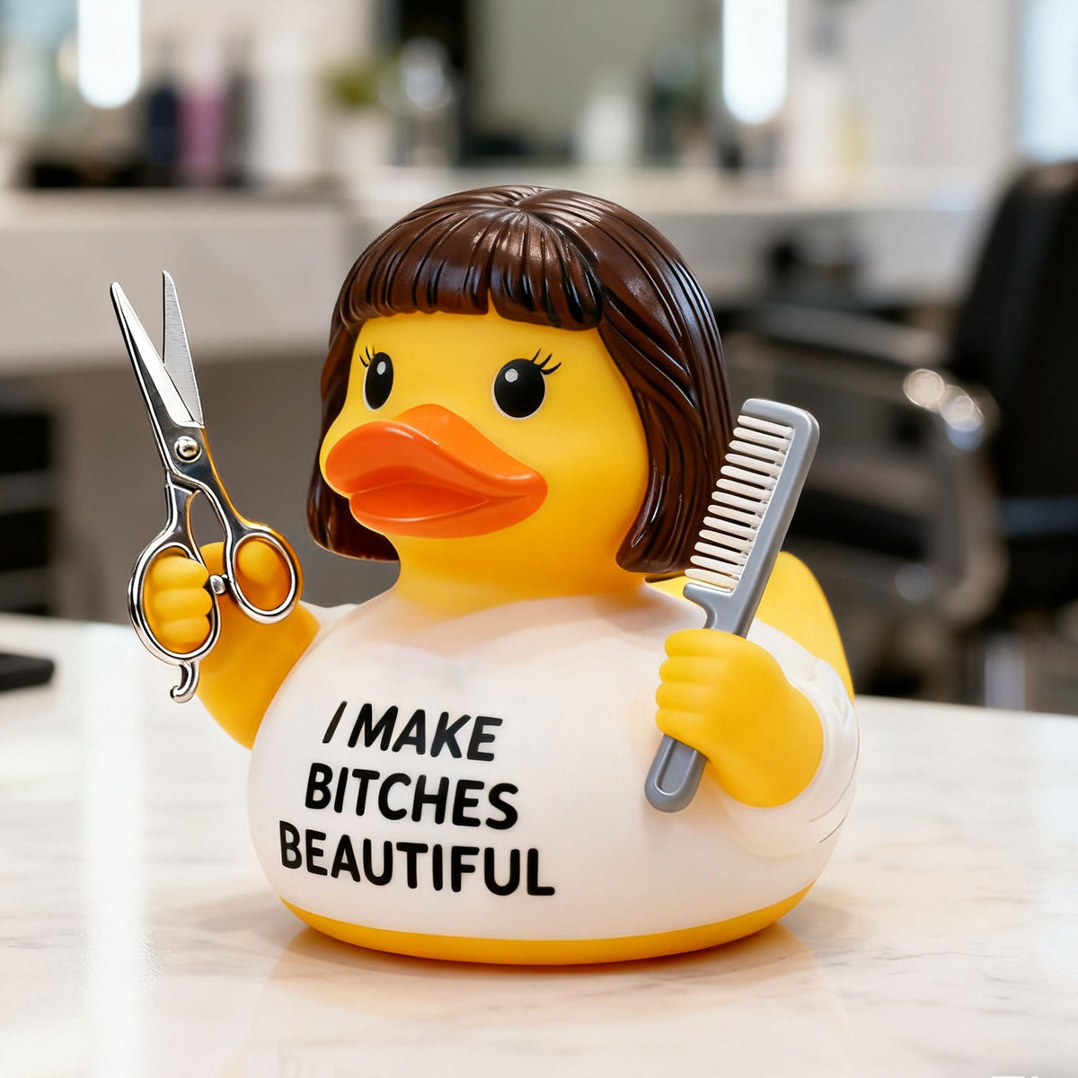 Barber Duck Figurine