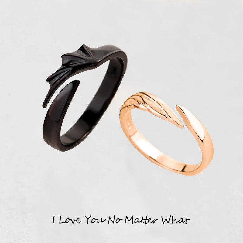 Memorial Guardian Angel Wings Ring - Couple Rings