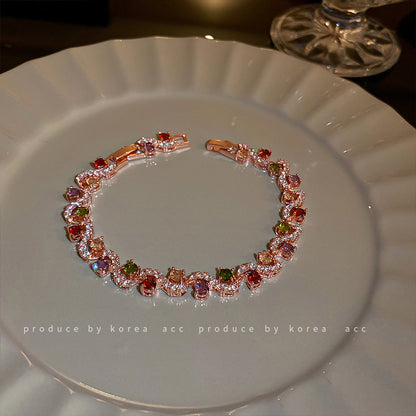 Zircon Wave Geometric Bracelet