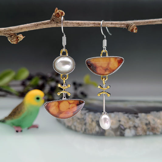 Vintage Peanut Pearl Earrings