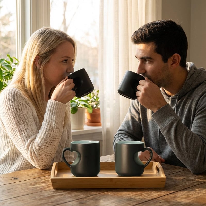 Heart-shaped Color-changing Ceramic Mug💋