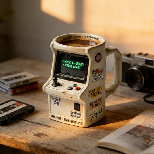 🤣Arcade Cabinet Mug – Insert Coin to Continue🔥