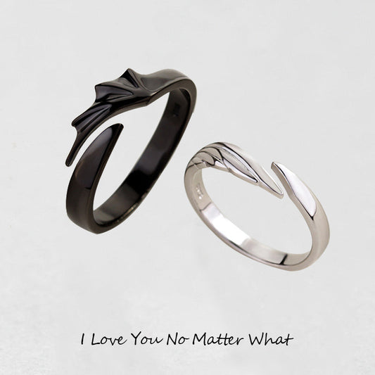 Memorial Guardian Angel Wings Ring - Couple Rings
