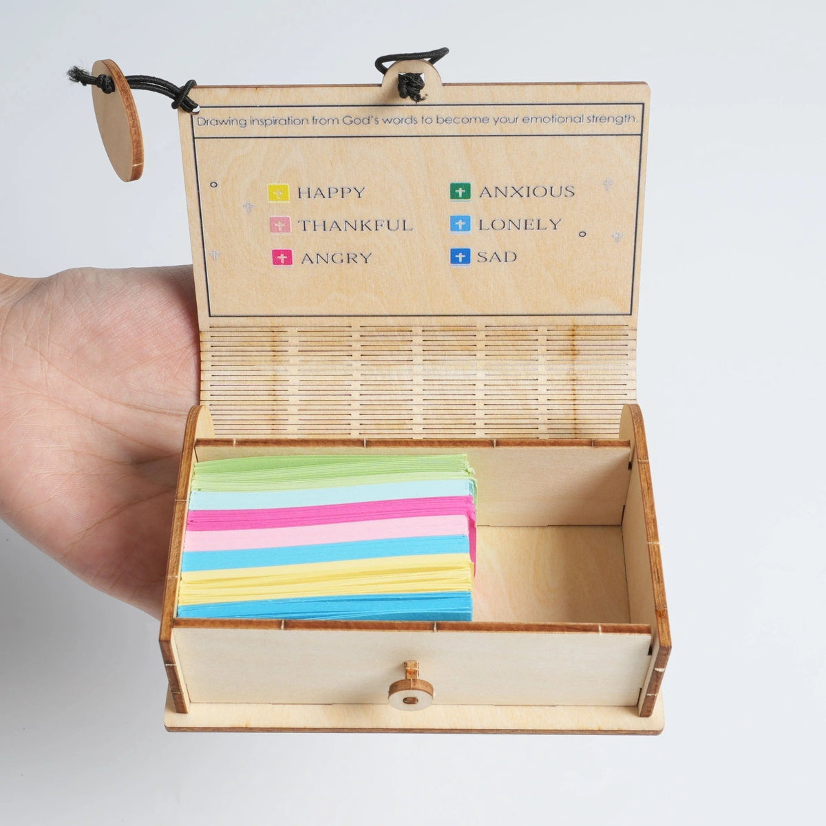 ✝️Handmade Wooden Bible Verses Box - Daily Bible Verses✨️