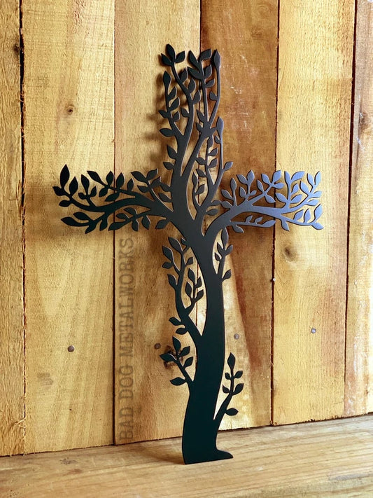 🏆 🌳 Life Tree Cross Metal Decoration