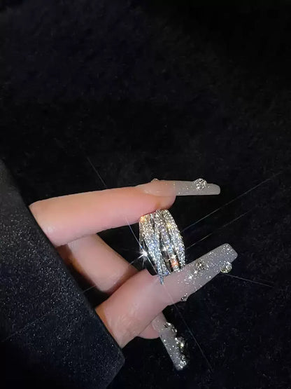 Zircon Wrapped Light Luxury Open End Ring