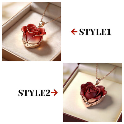 Personalized Rose Heart Necklace🌹🏆