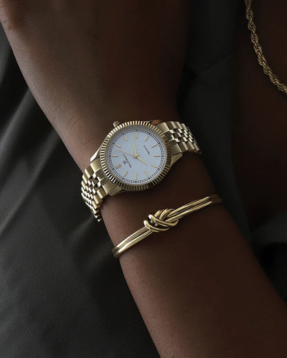 Dual Knot Bangle Polished