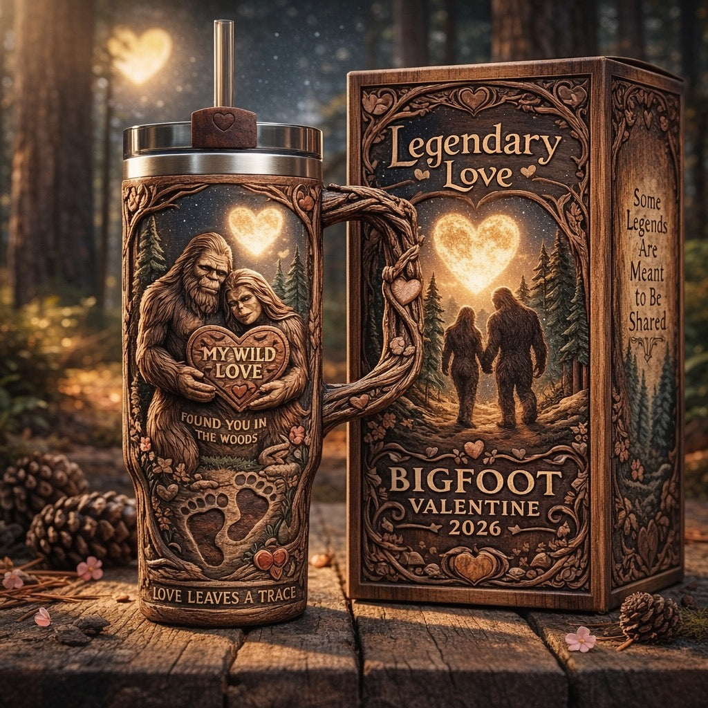 Bigfoot Valentine 2026 Handle Straw Tumbler🔥