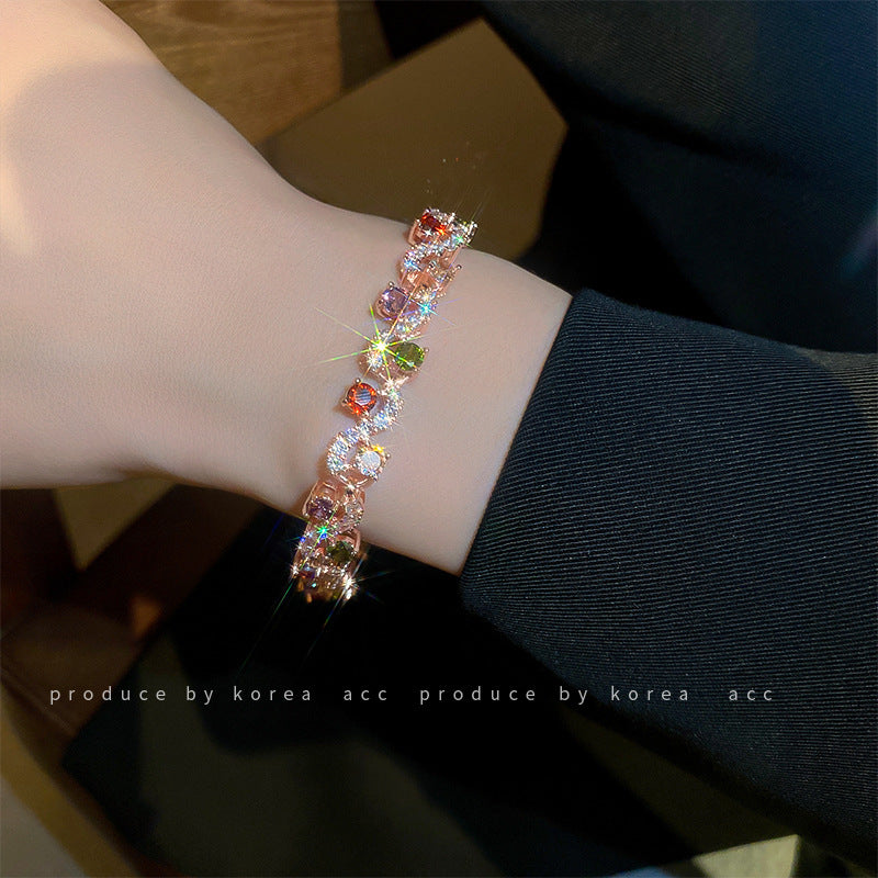 Zircon Wave Geometric Bracelet