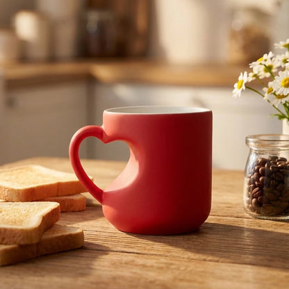 Heart-shaped Color-changing Ceramic Mug💋