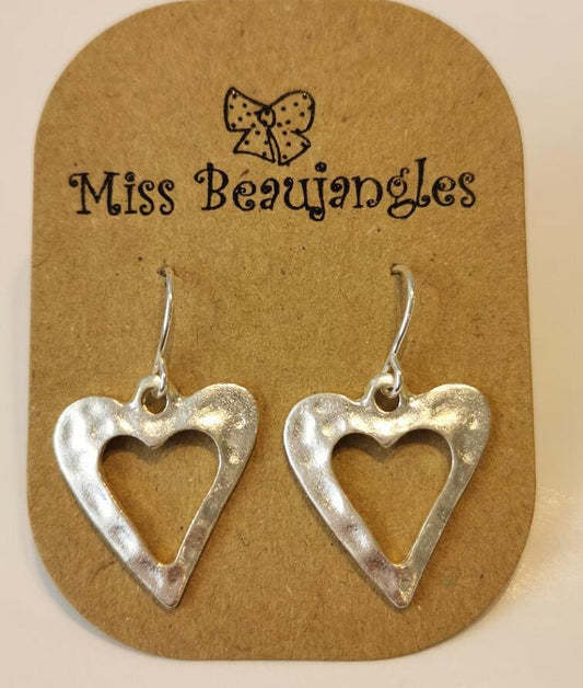 Retro Heart Shaped Valentine's Day Earrings