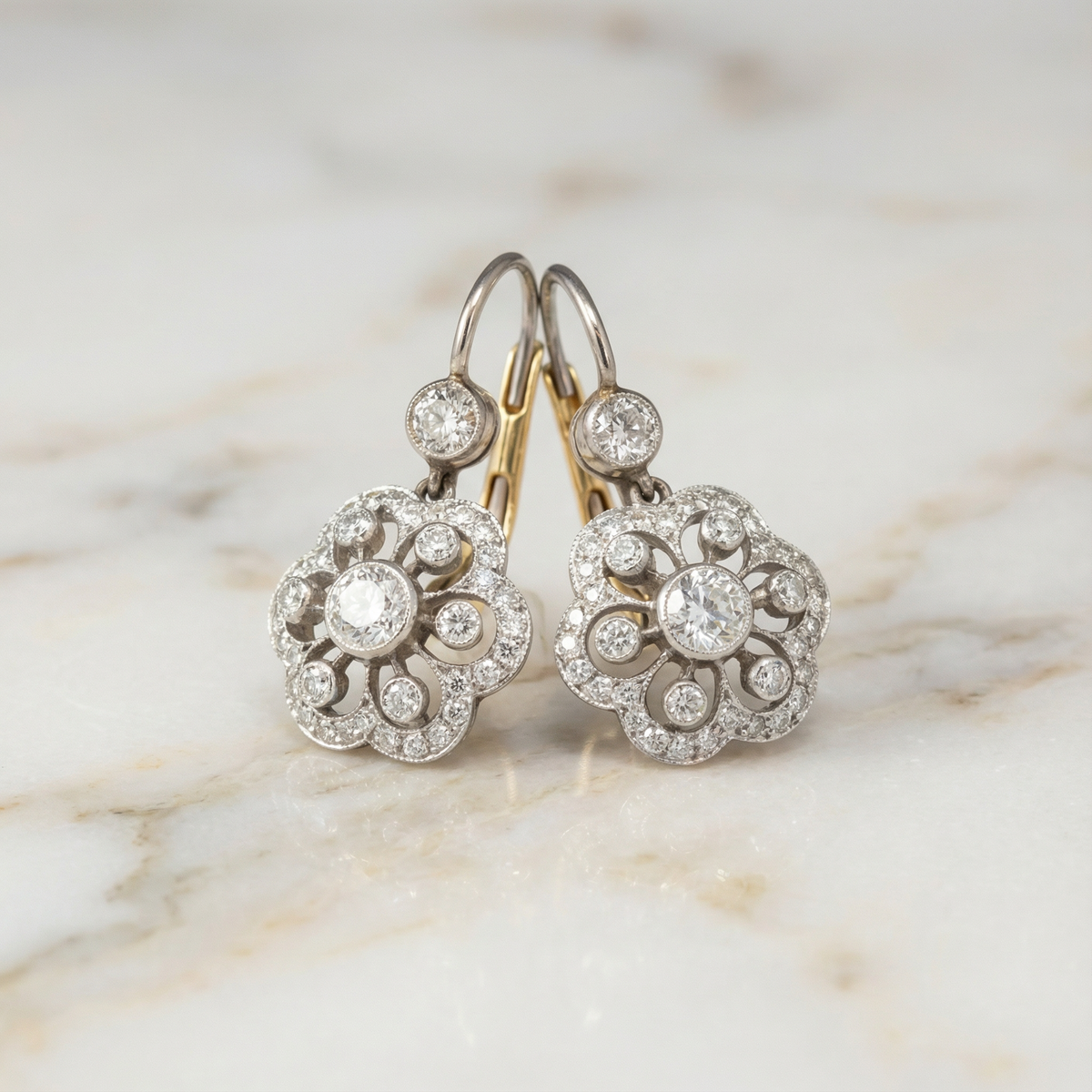 Vintage Crystal Mandala Earrings