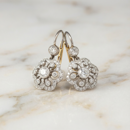 Vintage Crystal Mandala Earrings