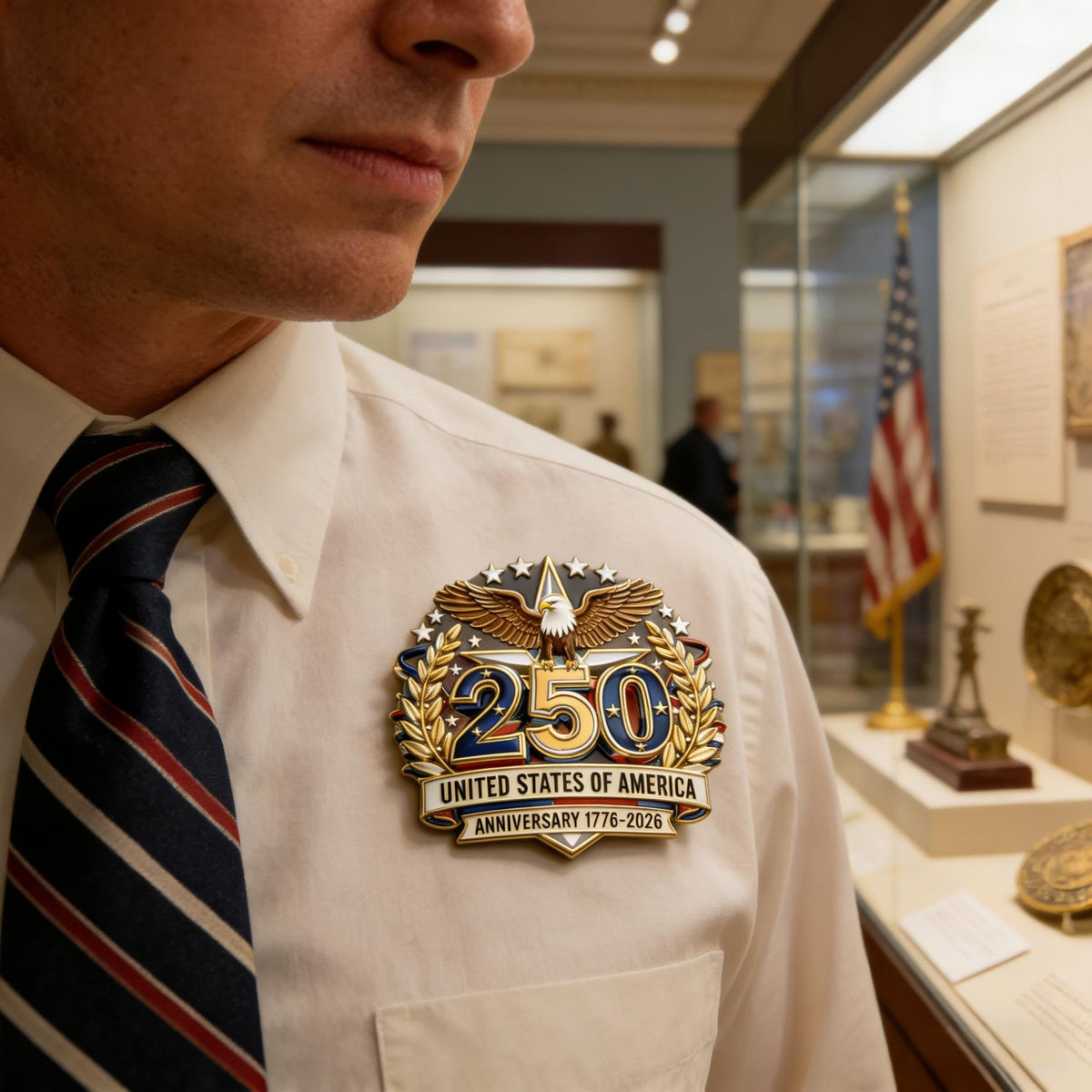 Commemorative 250th Anniversary Eagle Lapel Pin – Patriotic USA Enamel Badge for America’s Semiquincentennial🔥