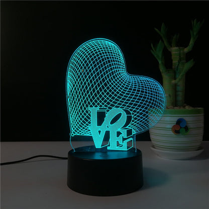 ❤️GETAJGHSD Crystal Acrylic 3D Heart LED Night Lamp with USB Power and Color Changing Feature🏆