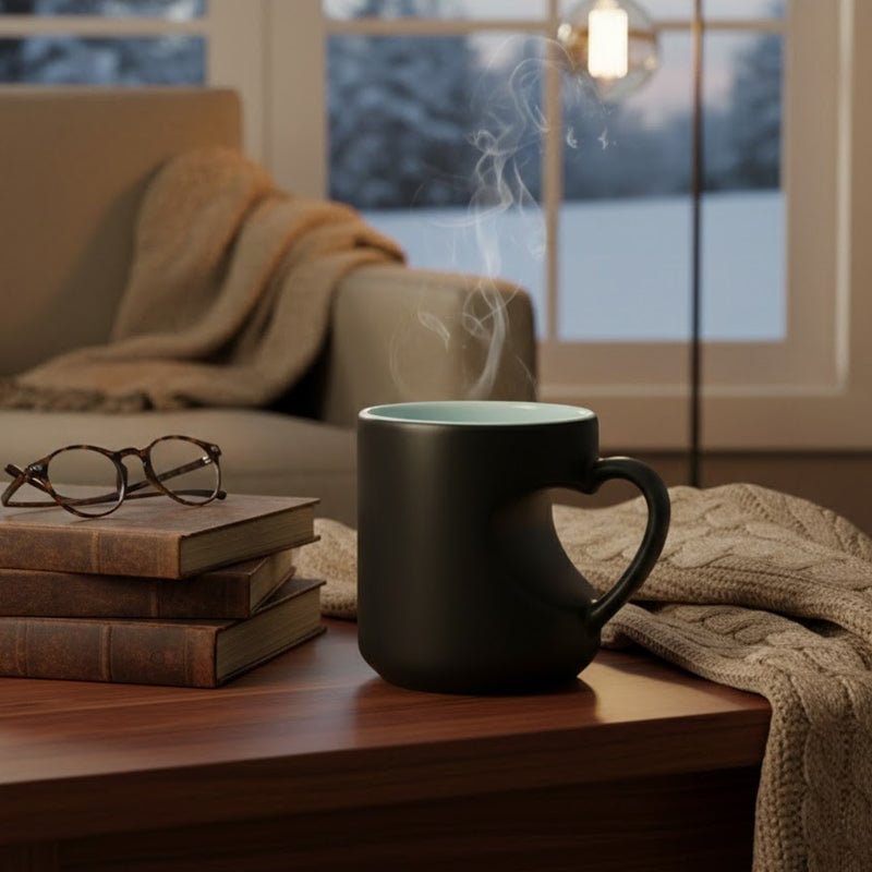 Heart-shaped Color-changing Ceramic Mug💋