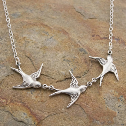Vintage Sparrow Bird Necklace