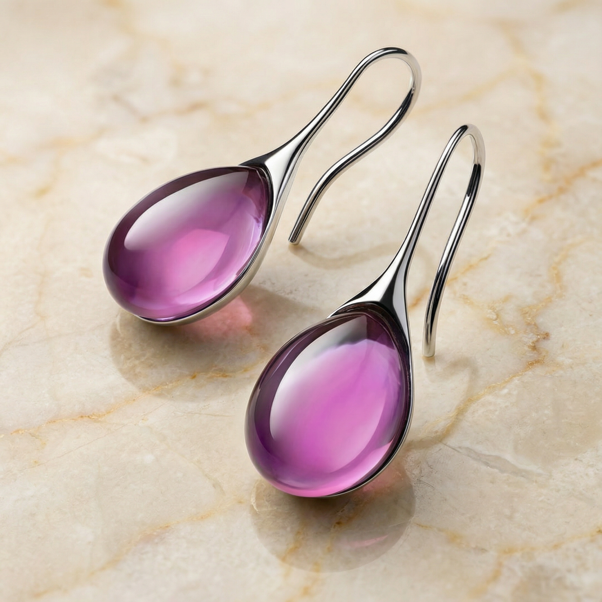Crystal Drop Earrings in Gold and Silver