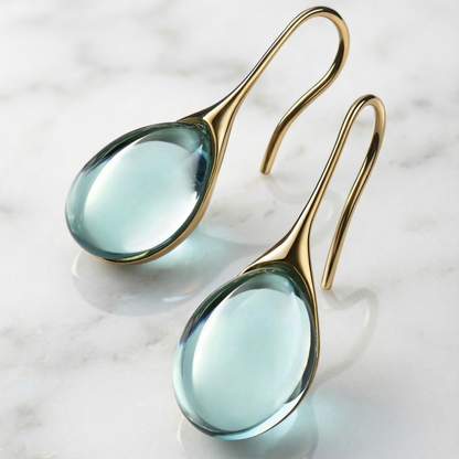 Crystal Drop Earrings in Gold and Silver