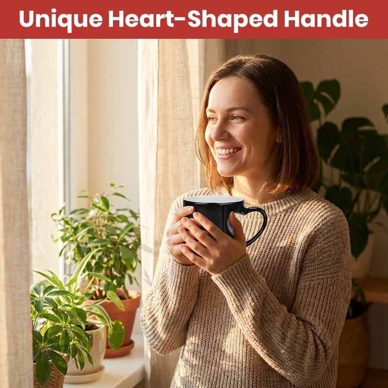 Heart-shaped Color-changing Ceramic Mug💋