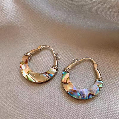 💖 Valentine's Day Hot Sale - ✨ Elegant Shell-Style Ear Huggies🌊 Unique Natural Patterns💋