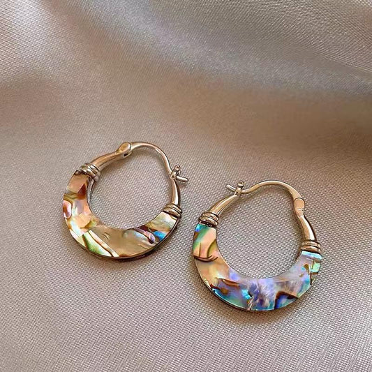💖 Valentine's Day Hot Sale - ✨ Elegant Shell-Style Ear Huggies🌊 Unique Natural Patterns💋