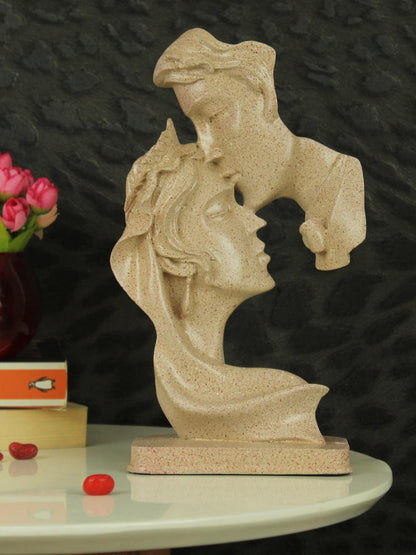 Beige Romantic Couple Face Figurine Showpiece🏆