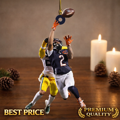 🏆DJ Moore Touchdown Pass Chicago Bears Win Ornament