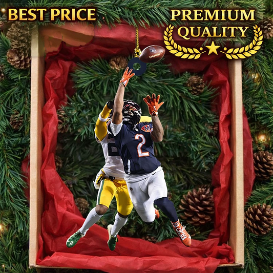 DJ Moore Touchdown Pass Chicago Bears Win Ornament💋