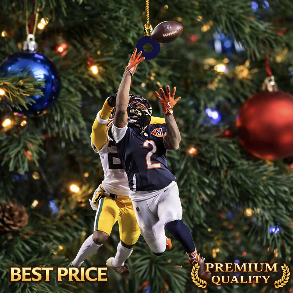 DJ Moore Touchdown Pass Chicago Bears Win Ornament💋