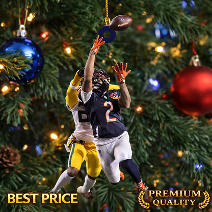 DJ Moore Touchdown Pass Chicago Bears Win Ornament💋