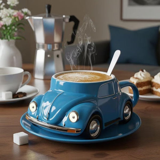 🚗☕️Retro Beetle Car Coffee Mug: A Crafty Treat for Coffee Lovers & Vintage Enthusiasts🏆