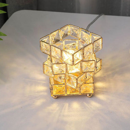 📚Diamond Crystal Geometric Cube LED Table Lamp Decorative Night Light Mood Lighting🏆