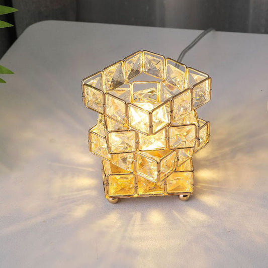 📚Diamond Crystal Geometric Cube LED Table Lamp Decorative Night Light Mood Lighting🏆