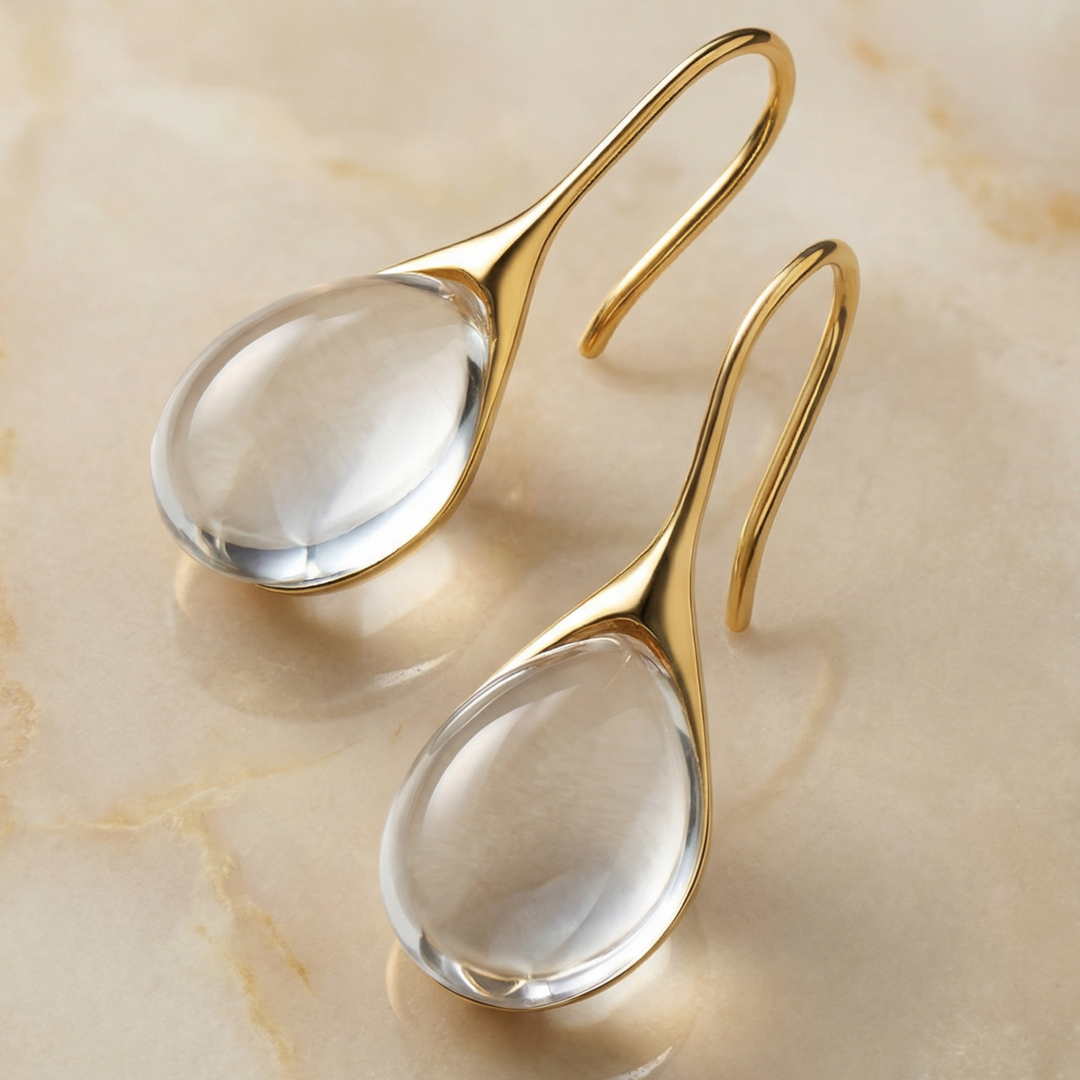 Crystal Drop Earrings in Gold and Silver