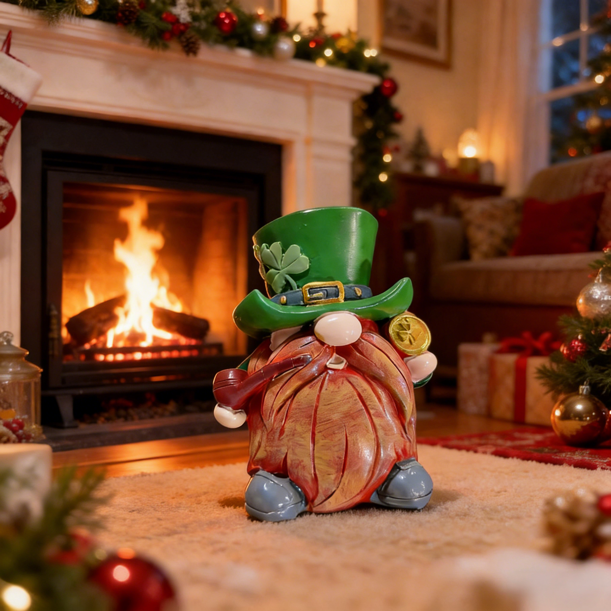 🔥Hot Sale 60% OFF 🍀4 pack St. Patrick's Day Resin Gnome Figurines💋
