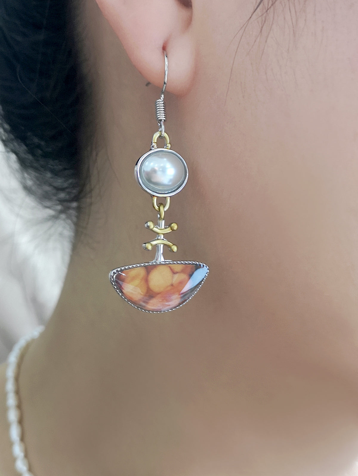 Vintage Peanut Pearl Earrings