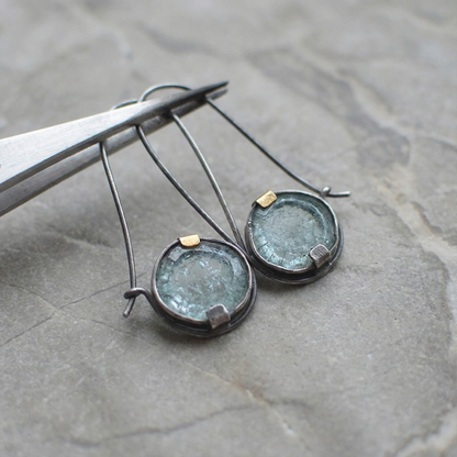 Vintage Ocean Crystal Earrings