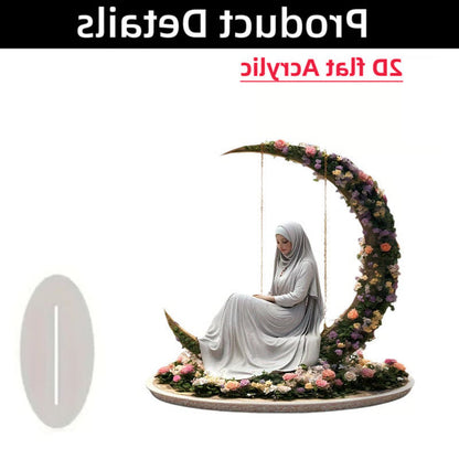 🌙Islamic Elegant Crescent Moon & Lantern Desktop Ornament💋