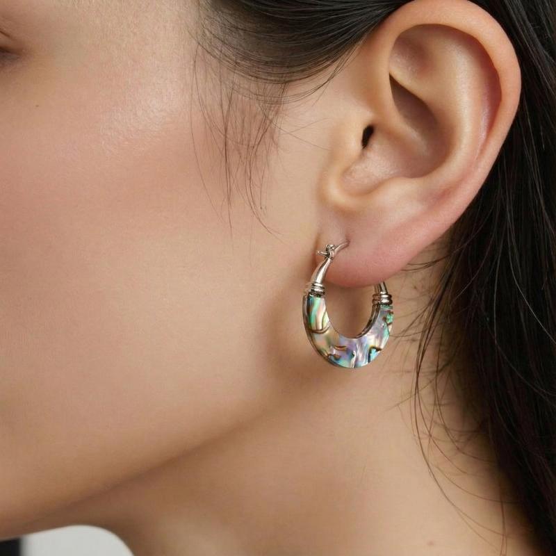 💖 Valentine's Day Hot Sale - ✨ Elegant Shell-Style Ear Huggies🌊 Unique Natural Patterns💋